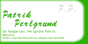 patrik perlgrund business card